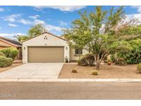 Charming single-story home with a two-car garage and desert landscaping at 1375 W Belmont Red Trl, San Tan Valley, AZ 85143