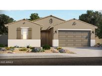 Charming single-story home featuring a two-car garage, desert landscaping, and neutral color palette at 37385 W San Sisto Ave, Maricopa, AZ 85138