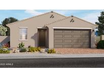 Charming single-story home featuring desert landscaping, a two-car garage, and a neutral color palette at 4181 W Lisa Ln, San Tan Valley, AZ 85144
