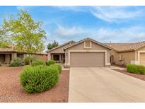 Charming single-story home with a two-car garage, landscaped front yard, and a well-maintained lawn at 11410 W Davis Ln, Avondale, AZ 85323