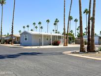 Charming single-story home in a beautiful park with palm trees, offering a serene and inviting setting at 7300 N 51St Ave # G102, Glendale, AZ 85301