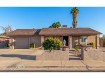 Charming single-level home boasting a low-maintenance yard, with address numbers displayed near the front door at 2419 E Billings St, Mesa, AZ 85213