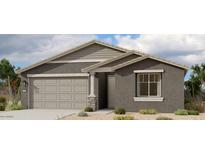 Beautiful single-Gathering home featuring a two-car garage, neutral color palette, and desert landscaping at 32661 N Newby Dr, San Tan Valley, AZ 85143