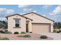 Charming single-story home with a neutral stucco finish, attached two-car garage, and well-maintained desert landscaping at 47719 W Kenner Dr, Maricopa, AZ 85139