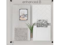 An interior design board featuring carpet, countertops, cabinets, tile, and a preview of a living space at 15634 W Hackamore Dr, Surprise, AZ 85387