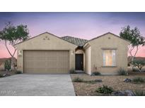 Charming single-story home with a two-car garage and desert landscaping, perfect for low-maintenance living at 42910 W Peters Dr, Maricopa, AZ 85138