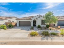 Charming single-story home with a two-car garage and well-manicured front yard at 24580 N 144Th Ave, Surprise, AZ 85387
