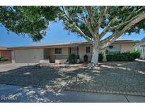 Charming single-story home with mature landscaping and an inviting facade at 5932 E Colby St, Mesa, AZ 85205