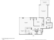 Detailed floor plan showcasing the layout of the home, including the living room, kitchen, bedrooms, and bathrooms at 7157 E Rancho Vista Dr # 2012, Scottsdale, AZ 85251