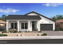 Charming single-story home with a tidy desert-style yard and an attached two-car garage at 42065 N Cutbow Trl, San Tan Valley, AZ 85140