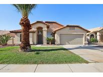 Inviting single-story home featuring a two-car garage and lush green lawn in a desirable neighborhood at 12217 W Edgemont Ave, Avondale, AZ 85392