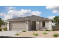 Charming single-story home featuring a neutral color palette, a two car garage, and manicured landscaping at 5512 W Piedmont Rd, Laveen, AZ 85339