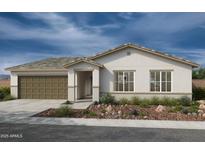 Charming single-story home showcasing desert landscaping and a spacious two-car garage at 18220 E Zuza Dr, Gold Canyon, AZ 85118
