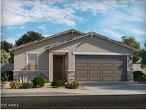 Charming single-story home featuring desert landscaping, neutral stucco, and a two-car garage at 2555 E Fortana Dr, San Tan Valley, AZ 85143