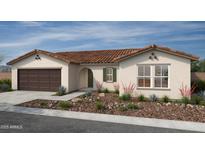 Charming single-story home with a tile roof, two-car garage, and desert landscaping at 18238 E Zuza Dr, Gold Canyon, AZ 85118