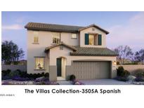 Two-story home featuring desert landscaping, a two-car garage, and a neutral color palette at 20756 N 224Th Ave, Surprise, AZ 85387