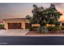 Charming single-story home with a tile roof, mature landscaping, and a spacious three-car garage at 13219 W Santa Ynez Dr, Sun City West, AZ 85375