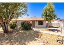 Charming single-story home featuring desert landscaping with flowering bushes and a welcoming walkway at 1310 E Ironwood Dr, Buckeye, AZ 85326
