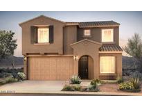 Charming two-story home with a two-car garage, desert landscaping, and a welcoming entrance at 13557 W Cassia Trl, Peoria, AZ 85383