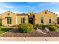 Charming single-story home with well-manicured desert landscaping at 21401 E Russet Rd, Queen Creek, AZ 85142