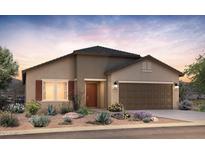 Charming single-story home with desert landscaping and a two-car garage offering curb appeal at 6383 W Rushmore Way, Florence, AZ 85132