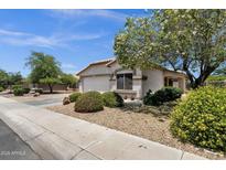 Charming single-story home with well-maintained landscaping and a welcoming entrance at 4332 E Cassia Ln, Gilbert, AZ 85298