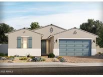 Charming single-story home featuring a two-car garage and desert landscaping at 174 N 175Th Ave, Goodyear, AZ 85338