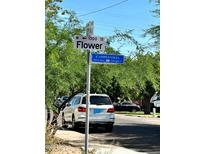 Street sign at the corner of W Flower and 13th Ave in the Campus Vista Historic District at 1322 W Flower St, Phoenix, AZ 85013