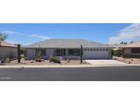 Charming single-story home featuring desert landscaping with rocks and cacti in a well-maintained front yard at 11513 E Lobo Ave, Mesa, AZ 85209