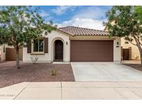 Charming single-story home with a well-manicured yard and a two-car garage at 22040 N 119Th Dr, Sun City, AZ 85373