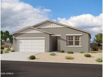 A charming single-story home with neutral stucco, a two-car garage, and a well-maintained desert landscape at 46819 W Old Timer Rd, Maricopa, AZ 85139