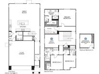This detailed floorplan showcases the layout of the residence, highlighting the arrangement of the rooms and living spaces at 26420 N 24Th Gln, Phoenix, AZ 85085
