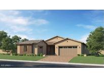 Beautiful single-Gathering home featuring a two-car garage, desert landscaping, and a neutral color palette at 23109 E Nightingale Rd, Queen Creek, AZ 85142