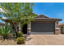 Charming single-story home with a two-car garage, desert landscaping, and a brick paver driveway at 31219 N 6Th Pl, Phoenix, AZ 85085