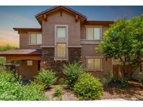 Charming two-story home with stone accents and well-maintained front yard landscaping at 2547 E Vermont Dr, Gilbert, AZ 85295
