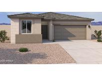 Charming single-story home with a neutral color palette, desert landscaping and a two-car garage at 18248 W La Senda Dr, Surprise, AZ 85387