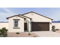 Charming single-story home showcasing a neutral color palette and low maintenance landscaping at 18240 W La Senda Dr, Surprise, AZ 85387