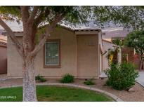 Charming single-story home with a well-maintained lawn and desert-friendly landscaping at 14864 W Riviera Dr, Surprise, AZ 85379