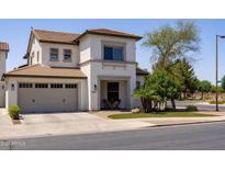 Charming two-story home with a well-manicured lawn and inviting front entrance at 18809 E Seagull Dr, Queen Creek, AZ 85142