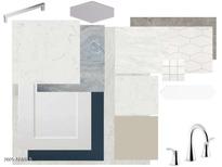 Selection of kitchen and bath materials showing tile, counter tops, fixtures, and cabinetry at 21963 E Sunset Dr, Queen Creek, AZ 85142