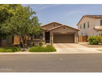 Charming single-story home with a well-maintained lawn, desert landscaping, and a two-car garage in a suburban neighborhood at 20904 E Swan Dr, Queen Creek, AZ 85142