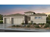 Charming single-Gathering home showcases a three-car garage and desert landscaping at 18860 E Braeburn Ln, Queen Creek, AZ 85142
