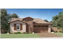 Charming single-story home with a desert landscape, tile roof, and inviting curb appeal at 23089 E Saddle Way, Queen Creek, AZ 85142