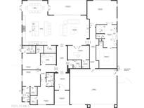 Detailed floor plan showcasing the layout of the home, including the primary suite and large kitchen at 10232 N 86Th St, Scottsdale, AZ 85258