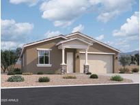 Charming single-story home featuring a two-car garage and a covered front porch, perfect for a cozy, inviting entry at 4525 S 95Th Dr, Tolleson, AZ 85353