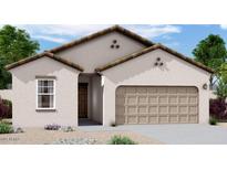 Charming single-story home with a two-car garage and low maintenance desert landscaping at 6022 E Artemis Dr, Florence, AZ 85132