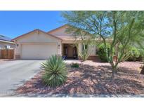 Charming single-story home featuring desert landscaping and a two-car garage at 45138 W Norris Rd, Maricopa, AZ 85139