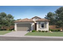 Charming single-story home featuring a tile roof, neutral stucco, and a two-car garage at 4707 E French Rd, San Tan Valley, AZ 85143