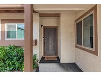 Inviting front entryway with a neutral-toned door and well-maintained exterior and landscaping at 13237 N 25Th Dr, Phoenix, AZ 85029