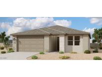 Charming single-story home with a two-car garage and low maintenance desert landscaping at 3348 E Valleyhigh Trl, San Tan Valley, AZ 85143
